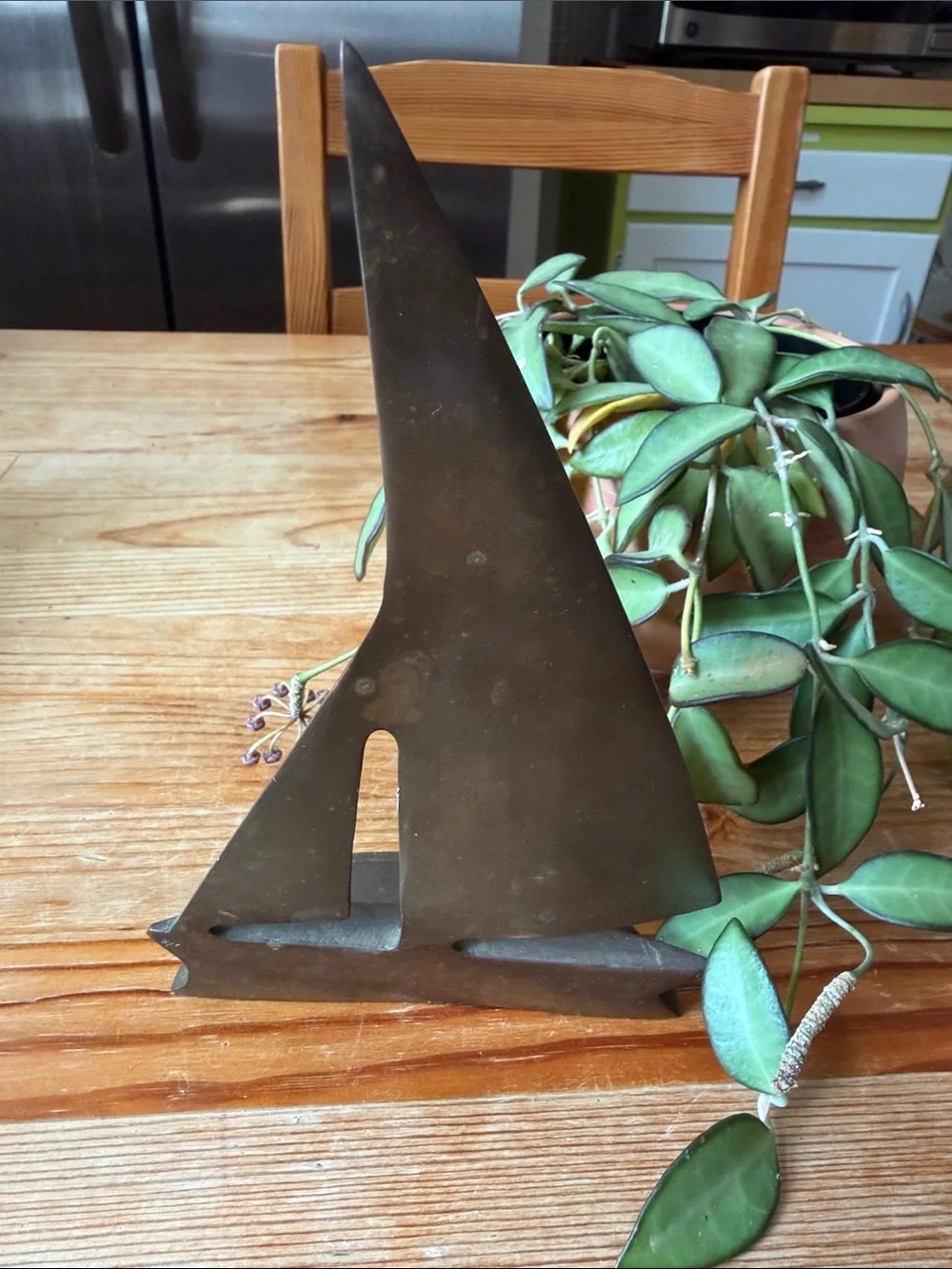 Vintage Brass Sailboat Figurine